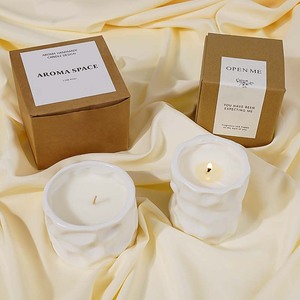 Velas perfumadas de bambú de salvia y lavanda de nuevo diseño con cristales perfumados - Product Image 2