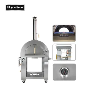 Hyxion Rapid heating new style conveyor wood fired used pizza for sale gaz pizza oven