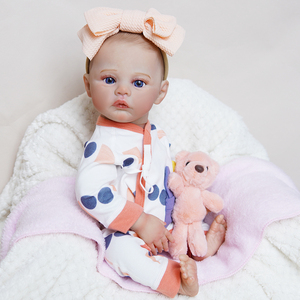 Bébé Reborn Réaliste en Silicone et Vinyle, Cheveux Volumineux, Yeux Clignotants, Pleure, Magnétique, Personnalisable, Unisexe, Jouet Doux de Haute Qualité - Product Image 6