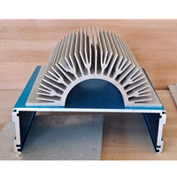 Radiateur en aluminium extrudé 6061 6063 sur mesure, grand profil rond de 150 mm, type tournesol 4040, pour refroidissement LED, fabricant d'extrusions