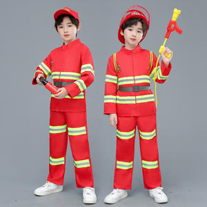 2024 Halloween Kids Firefighter Uniform Cosplay Plus Size Sam <strong>Fireman</strong> Work Clothing Suit Boy &amp; Girl Performance &amp; Party Costumes - Product Image 6