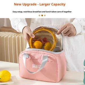 Bolsa Térmica <span class=keywords><strong>Personalizada</strong></span> Ecológica, Lonchera <span class=keywords><strong>Infantil</strong></span> Portátil para 2 Personas, Multifuncional, Color Sólido, Oxford Impermeable - Product Image 2