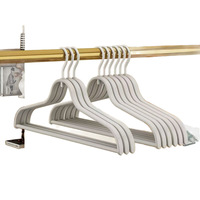 Robuster, leichter Aluminium-Kleiderhaken; Luxuriöses Kunststoff-Design, rutschfest, spurlos; für Bekleidungsgeschäfte, Kleiderschränke, Studenten, zum Trocknen