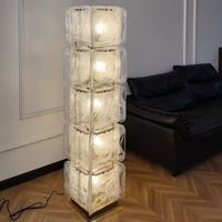 Lampe sur pied sculpturale en verre artisanal pour chambre, salon, villa, hôtel, projet de design d'intérieur
