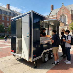Remorque de Food Truck Unique et Économique, Entièrement Équipée, pour Grillades Mobiles, Snacks et Tacos – Chariot Commercial Équipé - Product Image 2