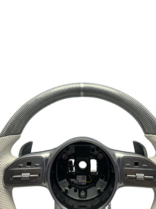 Volant sport AMG en cuir et fibre de carbone pour Mercedes Benz C E S G GLE GLS GLC CLS W213 W222 W205 C63, nouvelle édition améliorée - Product Image 5