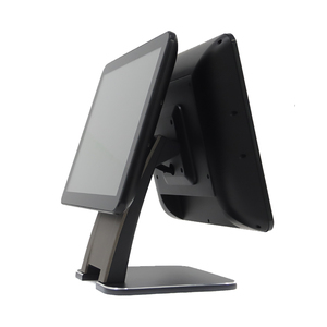 Vente en gros Terminal de paiement POS tout-en-un à double écran de 15.6 pouces N2840 I3 I5 I7 I9 système de point de vente à écran tactile de bureau à double écran - Product Image 2