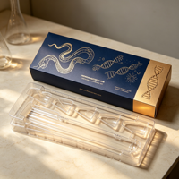 Impression d'étiquettes personnalisées, emballage de flacons de haute qualité, étiquette laser, boîtes en carton pour flacons individuels de 3 ml, 5 ml, 10 ml pour l'emballage