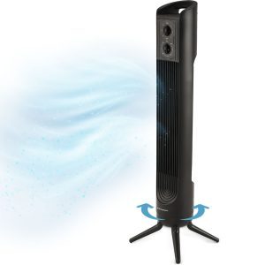 Ventilatore a torre 81 cm, 3 velocità, 45 W, nero, oscillante, circolatore d'aria - Product Image 6