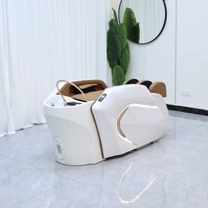 Hair Washing Station Electric Shampoo <b>Bed</b> with Massage Function for Barber Salon - Product Image 3