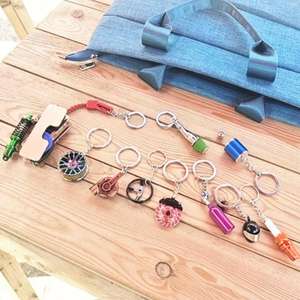 Wsnbwye Porte-clés en métal 3D DIY, style caricature, avec plaque de frein à sublimation - Product Image 4