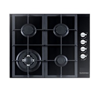 Table de cuisson à gaz GPL/GN 4 brûleurs encastrable 60 cm en verre trempé pour cuisine domestique - Vente en gros usine