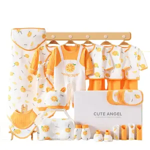 24/26 Pieces/0-3Months Newborn Baby Clothing 100% Cotton Kids Clothes Suit Printing Unisex Infant Boys Girls Fruit Clothing Set