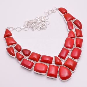 Collar de aniversario de boda de compromiso clásico Chapado en plata 925 joyería de piedras preciosas turquesas naturales - Product Image 2