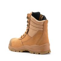 Bottes de travail anti-perforation L605.OEM à coupe haute avec fermeture éclair latérale, chaussures de sécurité minières à embout d'acier pour l'Australie