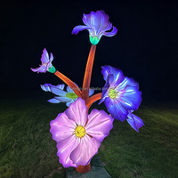 Lanterne de festival de Zigong, lanterne lumineuse dégradée en forme de champignon, sculpture lumineuse de Noël sur le thème de la forêt en plein centre de la ville