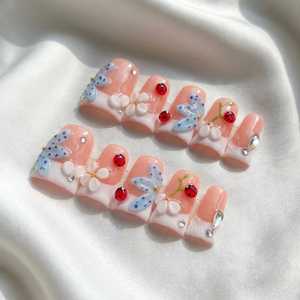 Meilleurs Kits d'Ongles Press-on de Haute Qualité, <span class=keywords><strong>Forme</strong></span> Bec de Canard Évasée Y2K pour Fêtes, Vente en Gros d'Ongles Press-on 3D, Offre Spéciale - Product Image 3
