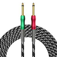 Cable de audio TS de 1/4 de pulgada OEM de fábrica, cable de conexión para guitarra, cable de audio de 6.35 mm a 6.35 mm, cable mono macho para bajo