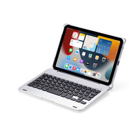 Clavier sans fil BT pleine taille avec étui pour iPad Mini 6 compatible iOS, nouveau clavier à ciseaux en ABS, batterie 80 mAh, 34h d'autonomie