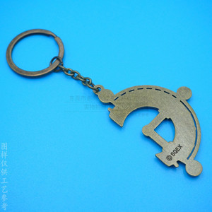 Llavero de anime con diseño de reloj de aleación de zinc y bronce, regalo para cosplay y coleccionistas - Product Image 3