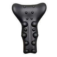 Oreiller de massage ergonomique personnalisé en PU pour étirement cervical, soulagement des douleurs cervicales et alignement de la colonne vertébrale, OEM/ODM, jaune, découpe sur mesure