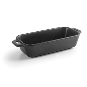 Cazuela rectangular de melamina mini cocotte negra de 11x6x3 pulgadas, antiadherente, para hornear en horno. - Product Image 1