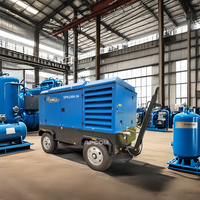 Compresseur d'Air à Vis Diesel APCOM 190 200 350 185 Cfm avec Moteur Diesel 175cfm 185cfm 190cfm 200cfm 210cfm 350cfm pour Marteaux Piqueurs