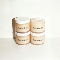 Kunststoff-Cremetiegel 8oz 200ml 250ml 300ml 500ml Transparenter Dickwandiger PET-Behälter für Körperpeeling und Haarbutter-Verpackung
