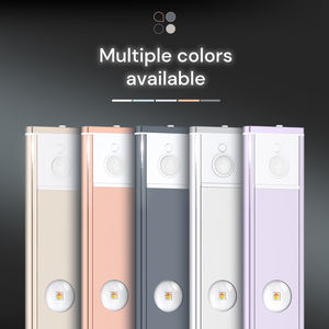 Luz con sensor de movimiento con diseño de rejilla, luces de gabinete regulables de 5 colores con pantalla de plástico ajustable para estante de mostrador de cocina - Product Image 2