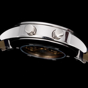 Relojes de Lujo para Hombre, 37.5 mm, Caja de Metal Color Oro Blanco, Esfera Azul, Estilo Piloto, Hora de Viaje <span class=keywords><strong>GMT</strong></span> 7234, Reloj Mecánico Automático - Product Image 3