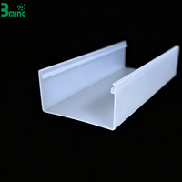Diffuseur de lumière en plastique rectangulaire large 70x35mm pour profilé d'extrusion PC industriel personnalisé Bming, style asiatique, pour luminaire LED