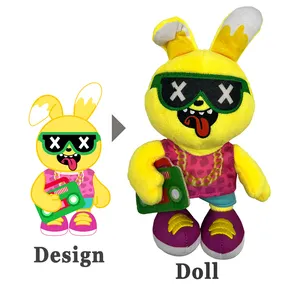 Animali di Peluche personalizzati OEM ODM mascotte Logo aziendale Anime bambole Design creativo Peluche morbidi Peluche di alta qualità