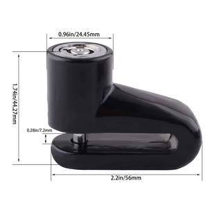 Antivol portable en aluminium pour frein à disque de vélo/moto avec cordon de rappel pour VTT, accessoires pour rénovation/amélioration - Product Image 3