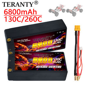 टेराटी <span class=keywords><strong>2</strong></span> एस 7.6v 6800mah 130c/260c लिपो बैटरी के साथ 5 मिमी बुलेट xt60 प्लग रिमोट कंट्रोल कार चढ़ाई कार मॉडल hv rc बैटरी - Product Image 1