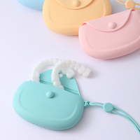 Boîte de rangement portable en silicone de qualité alimentaire, personnalisée en usine, pour protège-dents, appareil dentaire, aligneur et protège-gencives
