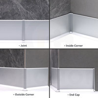 Bandes de bordure décoratives Foshan aluminium métal bord mural plinthe de base bandes profil carrelage garniture protecteur plinthe
