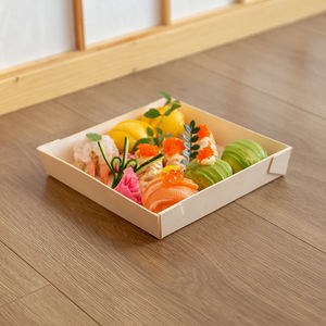 Japon Bento kutusu trapez doğal renk ahşap suşi japon tarzı kutu basit yaratıcı ahşap sofra yetişkin Bento kutusu - Product Image 6