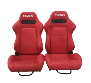 جديد كامل أحمر من جلد الغزال قماش Recaro Spd دلو مقاعد سباق Jbr1035 مقعد رياضي عالمي مع منزلق مزدوج