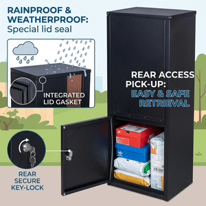 Caja de paquetes de Metal con cerradura para exteriores Winland, impermeable, de acero galvanizado, antioxidante, diseño antirrobo, ranura para Letras, correo de apartamento - Product Image 3