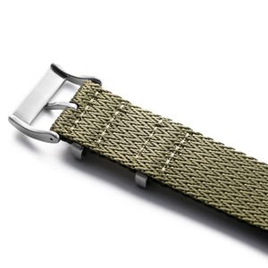 Correa de reloj de nailon con cinturón de seguridad tejido de una pieza personalizado de 20mm y 22mm, pulsera de correa de reloj con patrón de dientes de tiburón de tela suave Premium - Product Image 6
