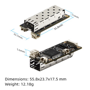 YN-SG01F-Drone công nghiệp mini 10G sợi quang thu phát mô-đun 56x24mm 1 sợi + 1 Ethernet Stackable quang-điện mạng - Product Image 4