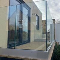 Système de fixation en U moderne pour balustrade sans cadre en verre de sécurité, pour escalier, balcon, villa, hôtel, appartement, en aluminium résistant à la rouille