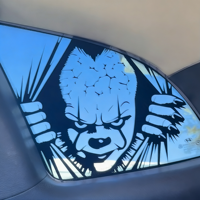 Autocollants de voiture personnalisés à motif personnalisé sur le thème de l'horreur Autocollants de fenêtre latérale pour voiture