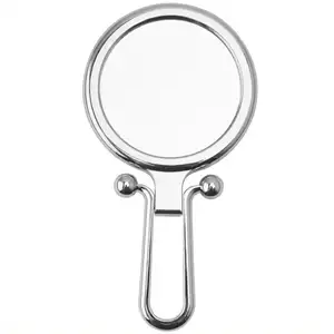 Espelho de mão portátil dobrável para maquiagem e viagem, 1x5x10x, lupa com logotipo personalizado, espelho de bolso pequeno, ideal para viagens e fábricas