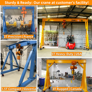 Instelbare hoogte 5t kleine A-frame mobiele portaalkranen met elektrische takel draagbare portaalkraan 1 ton 2 ton 10 ton prijs - Product Image 4