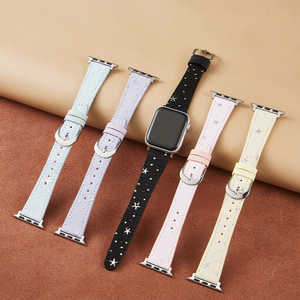 สายนาฬิกาข้อมือผ้าพิมพ์ลายดาวสุดเทรนดี้สำหรับ Apple Watch Band Series 10 9 8 SE Ultra 2 สไตล์ Ins สำหรับสาวๆ - Product Image 1