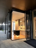 Puertas de Vidrio Plegables de Lujo Modernas con Certificación GCC, Anticorrosivas, Herrajes de Acero Inoxidable 316 para Apartamentos, Residencias Costeras y Villas