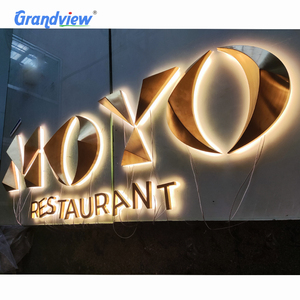 Letrero de Canal con Letras 3D Acrílicas Retroiluminadas de Lujo, LED de Alto Brillo, Logotipo con Baño Electrolítico Dorado, para Edificios y Empresas - Product Image 5