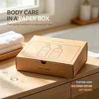 Boîte en papier kraft pour produits de soin corporel, emballage pour flacon de lotion et produits de soin de la peau
