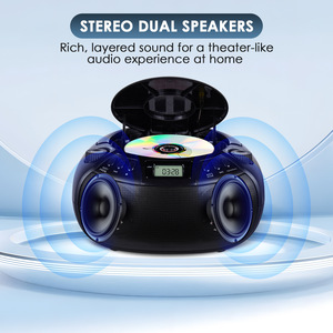 Lecteur <span class=keywords><strong>CD</strong></span> portable en gros avec radio AM/FM, lecture <span class=keywords><strong>MP3</strong></span> USB et double haut-parleurs stéréo pour la maison, les fêtes et l'extérieur - Product Image 4